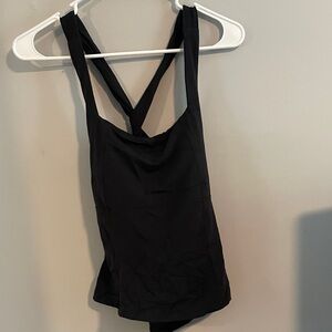 All in motion open/criss cross back tank top with built in padding